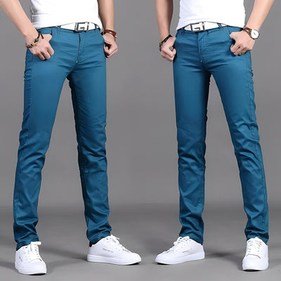 Russell - Pantalón chino casual ajustado para hombres