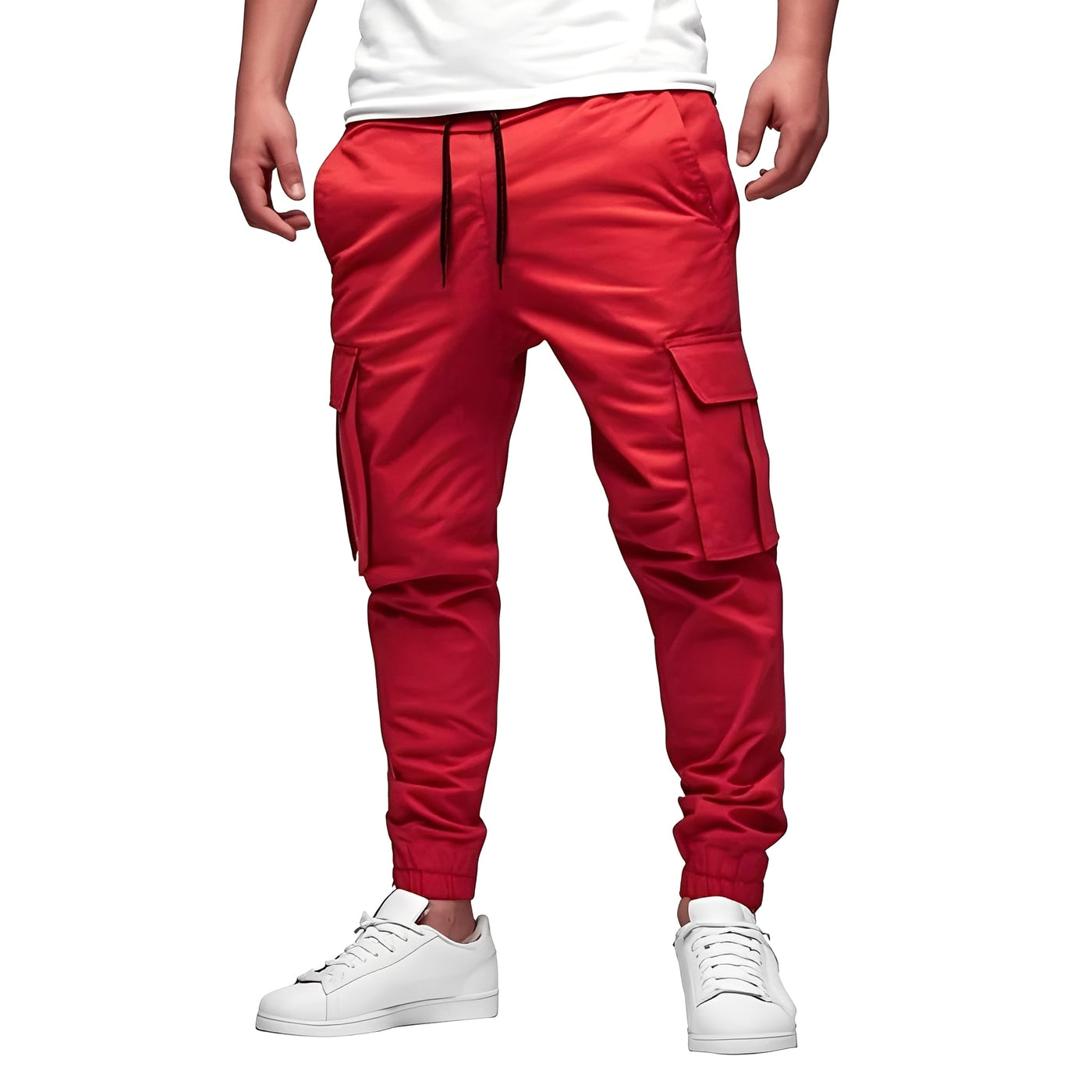 Tevin - Pantalón cargo elástico ajustado casual para hombres