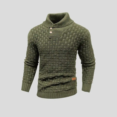 Eldon - Elegante suéter de punto con botones para hombres