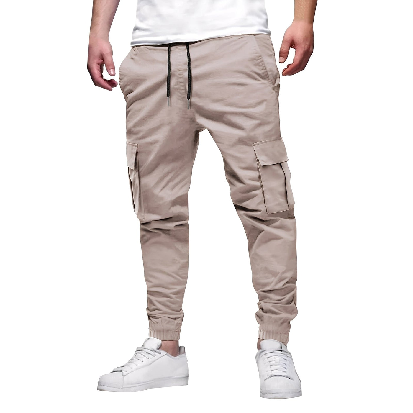 Tevin - Pantalón cargo elástico ajustado casual para hombres