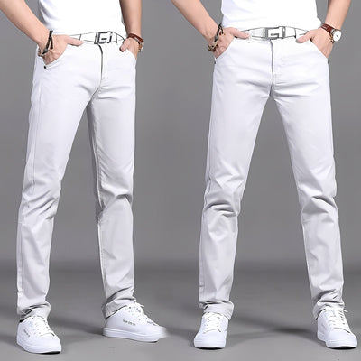 Russell - Pantalón chino casual ajustado para hombres