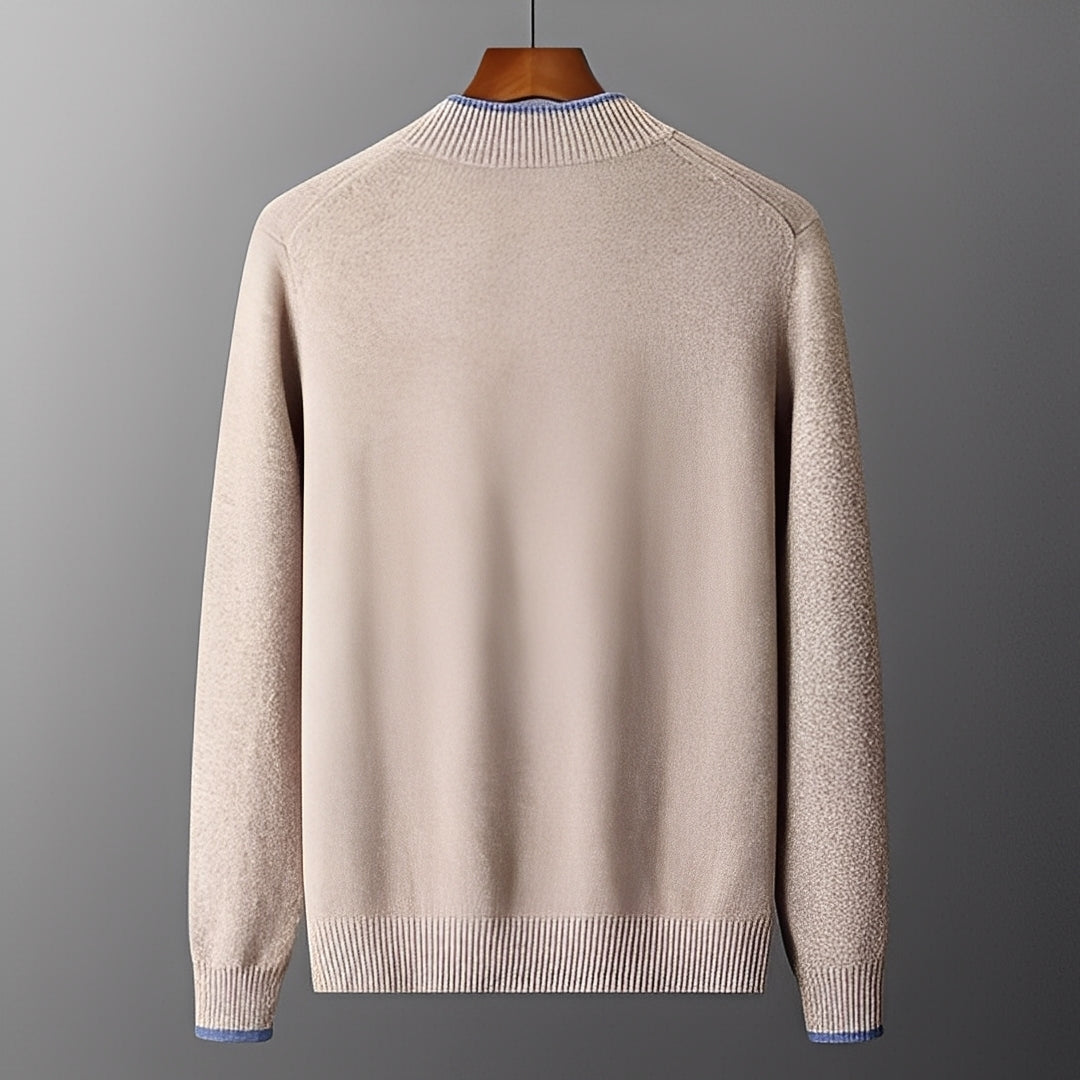 Brendon - Cardigan casual con cremallera para hombres