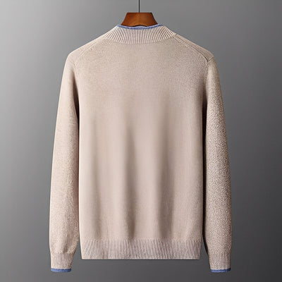 Brendon - Cardigan casual con cremallera para hombres