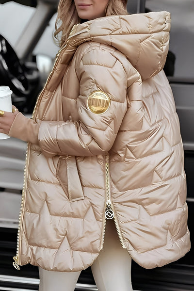 Georgina - Elegante chaqueta de plumas con capucha para mujeres