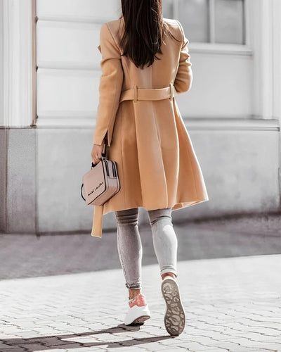 Deena - Elegante, cómodo abrigo de lana para mujeres
