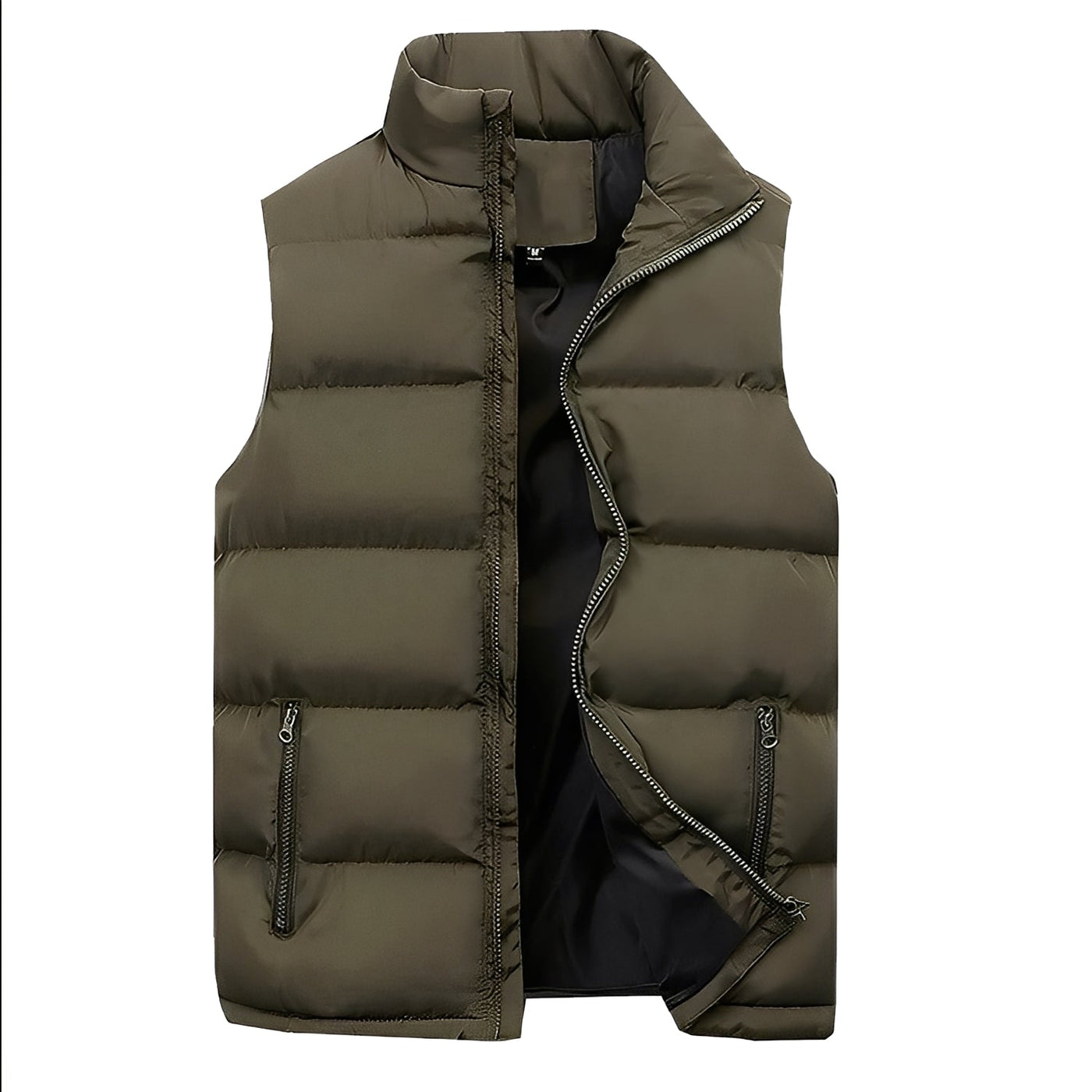 Darryl - Chaleco casual acolchado con cremallera para hombres