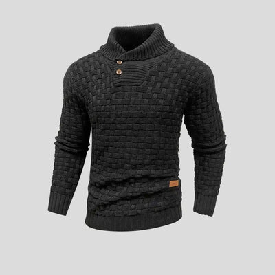 Eldon - Elegante suéter de punto con botones para hombres
