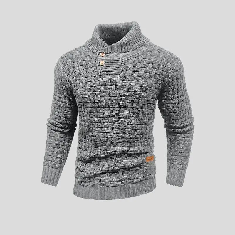 Eldon - Elegante suéter de punto con botones para hombres