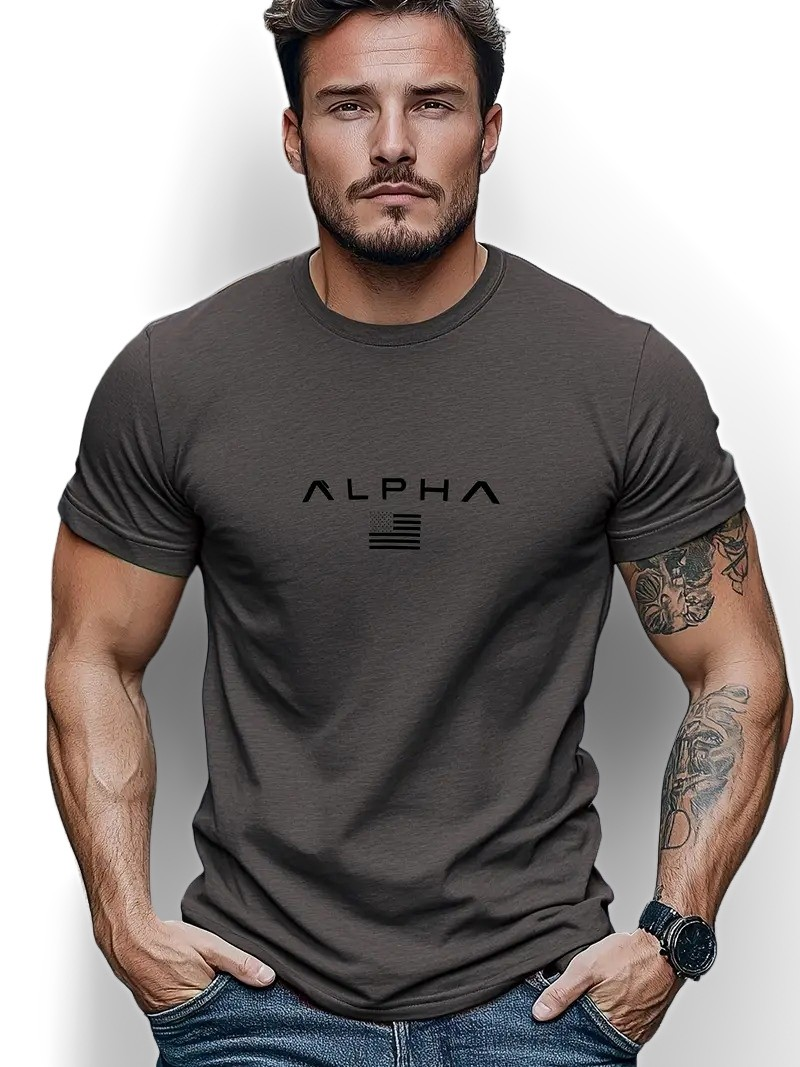 Neal - Camiseta básica con cuello redondo para hombres