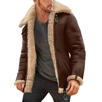 Kolby - Robusta, gruesa chaqueta de cuero para hombres