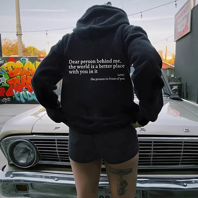Cecilia - Cómodo hoodie con impresión llamativa para mujeres