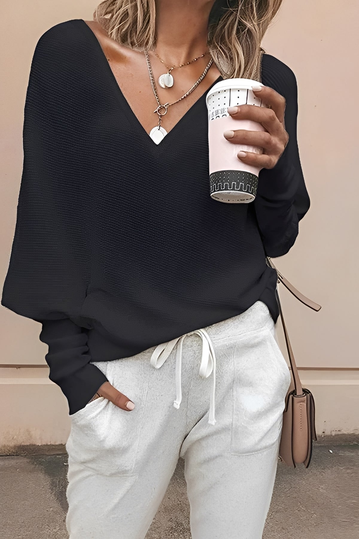 Regena - Blusa de manga larga relajada para mujeres