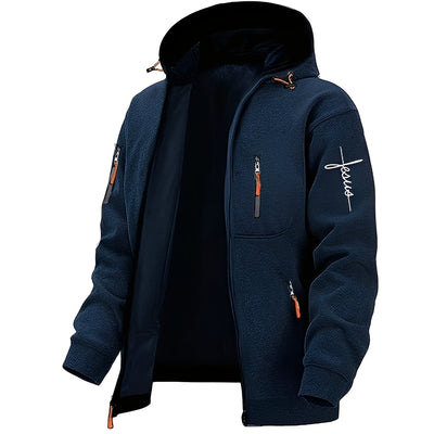 Lewin - Chaqueta con capucha cálida y casual para hombres