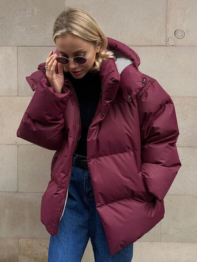 Camille - Chaqueta con capucha de algodón acolchado para mujer