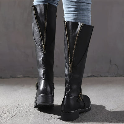 Shirlee - Elegantes altas botas con hebilla para mujeres