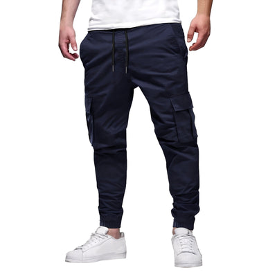 Tevin - Pantalón cargo elástico ajustado casual para hombres