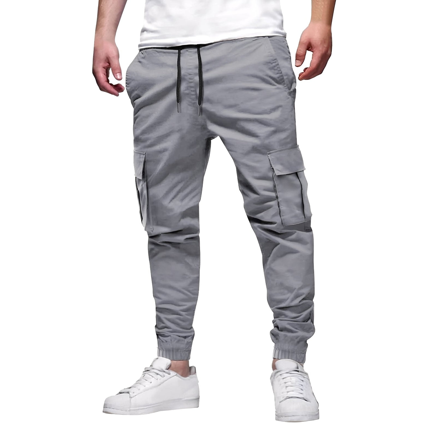 Tevin - Pantalón cargo elástico ajustado casual para hombres