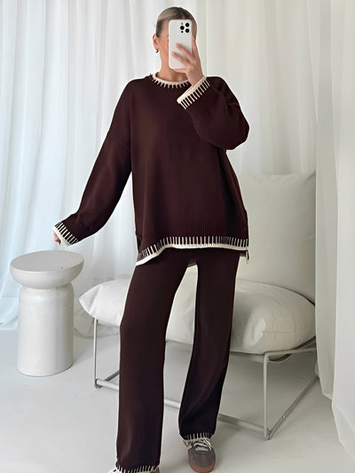 Elyzabeth - Cómodo, conjunto holgadamente ajustado para mujeres