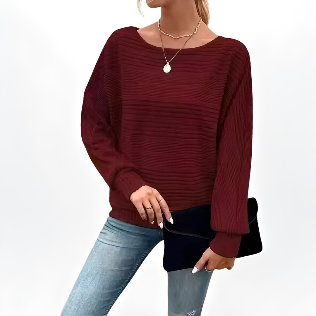 Eleanore - Suéter casual de corte holgado a rayas para mujer