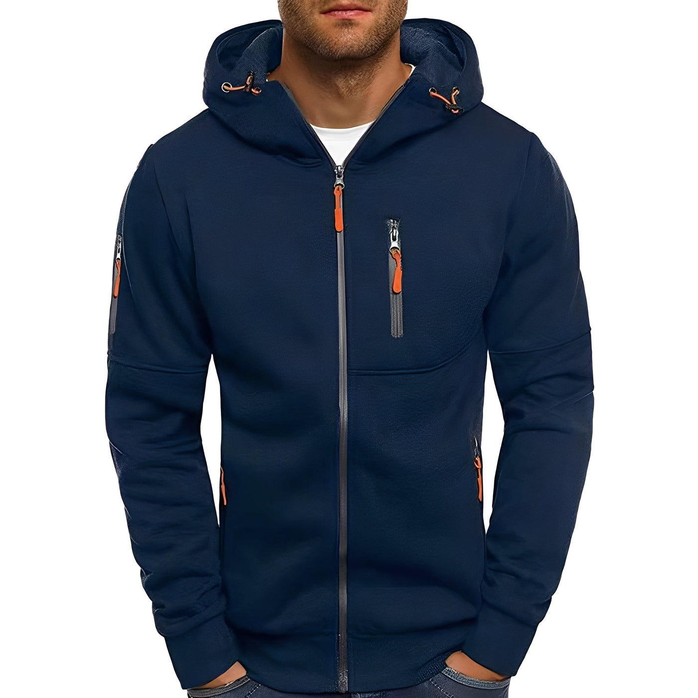 Lowell - Casual, elegante chaqueta con capucha para hombres