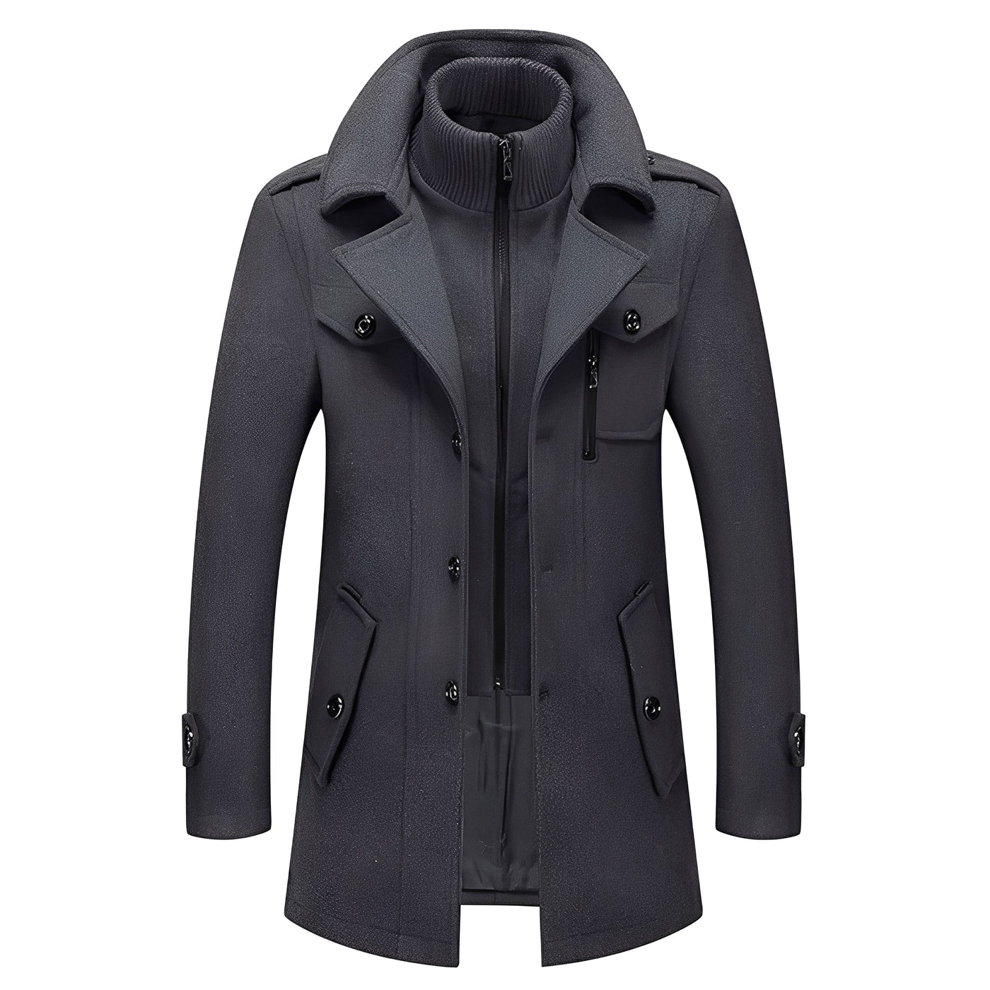 Jerald - Elegante larga trinchera para hombres