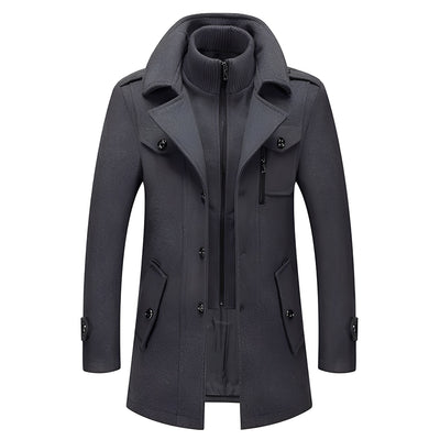 Jerald - Elegante larga trinchera para hombres