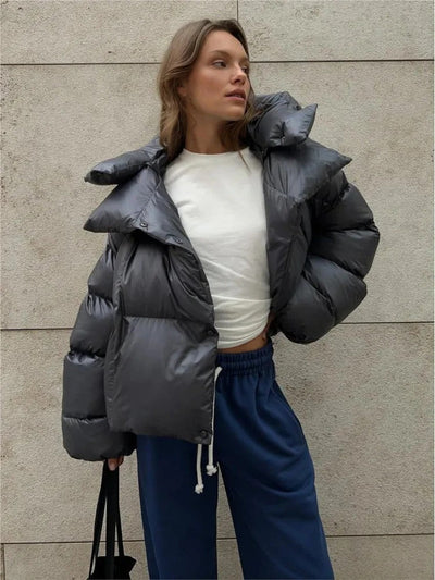 Camille - Chaqueta con capucha de algodón acolchado para mujer