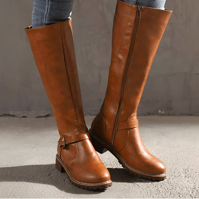 Shirlee - Elegantes altas botas con hebilla para mujeres