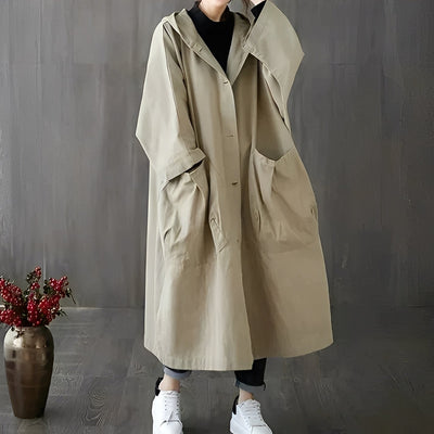 Myranda - Trenchcoat moderno con bolsillos para mujer