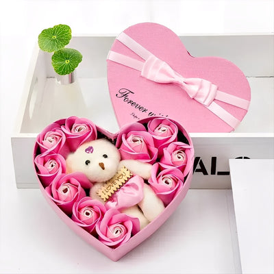 Heartley - Oso de Rosas Regalo en Forma de Corazón para San Valentín