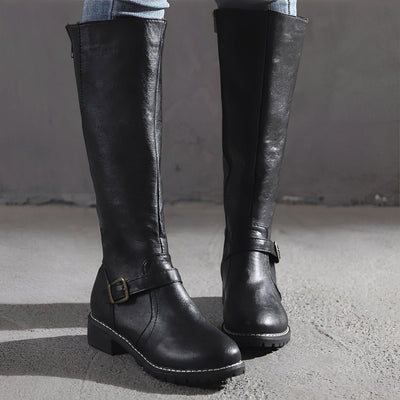 Shirlee - Elegantes altas botas con hebilla para mujeres