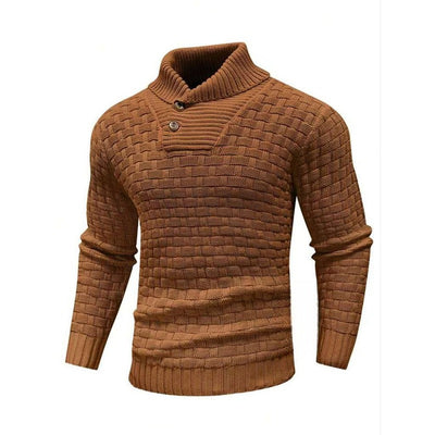 Eldon - Elegante suéter de punto con botones para hombres