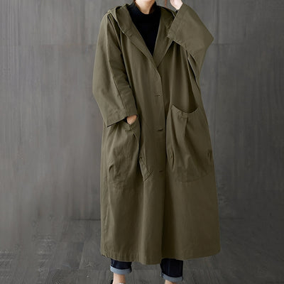 Myranda - Trenchcoat moderno con bolsillos para mujer