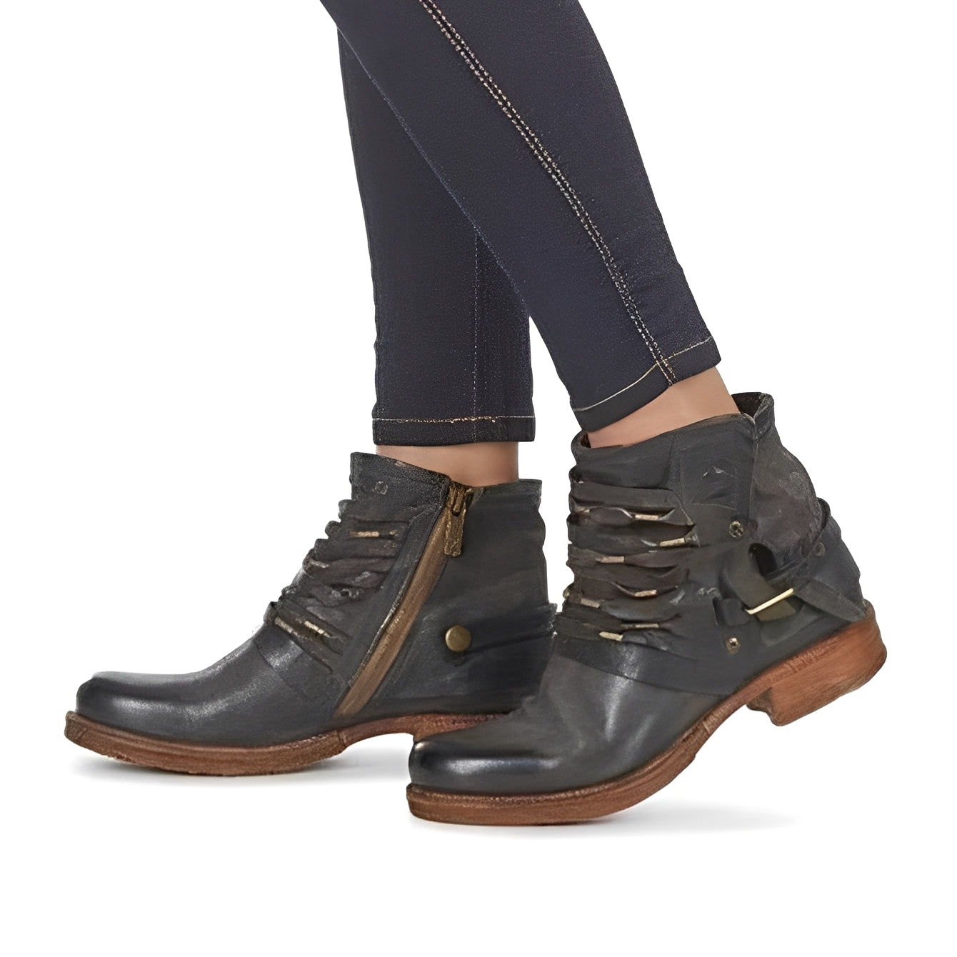 Jacqueline - Elegantes Botines de Cuero para Mujeres