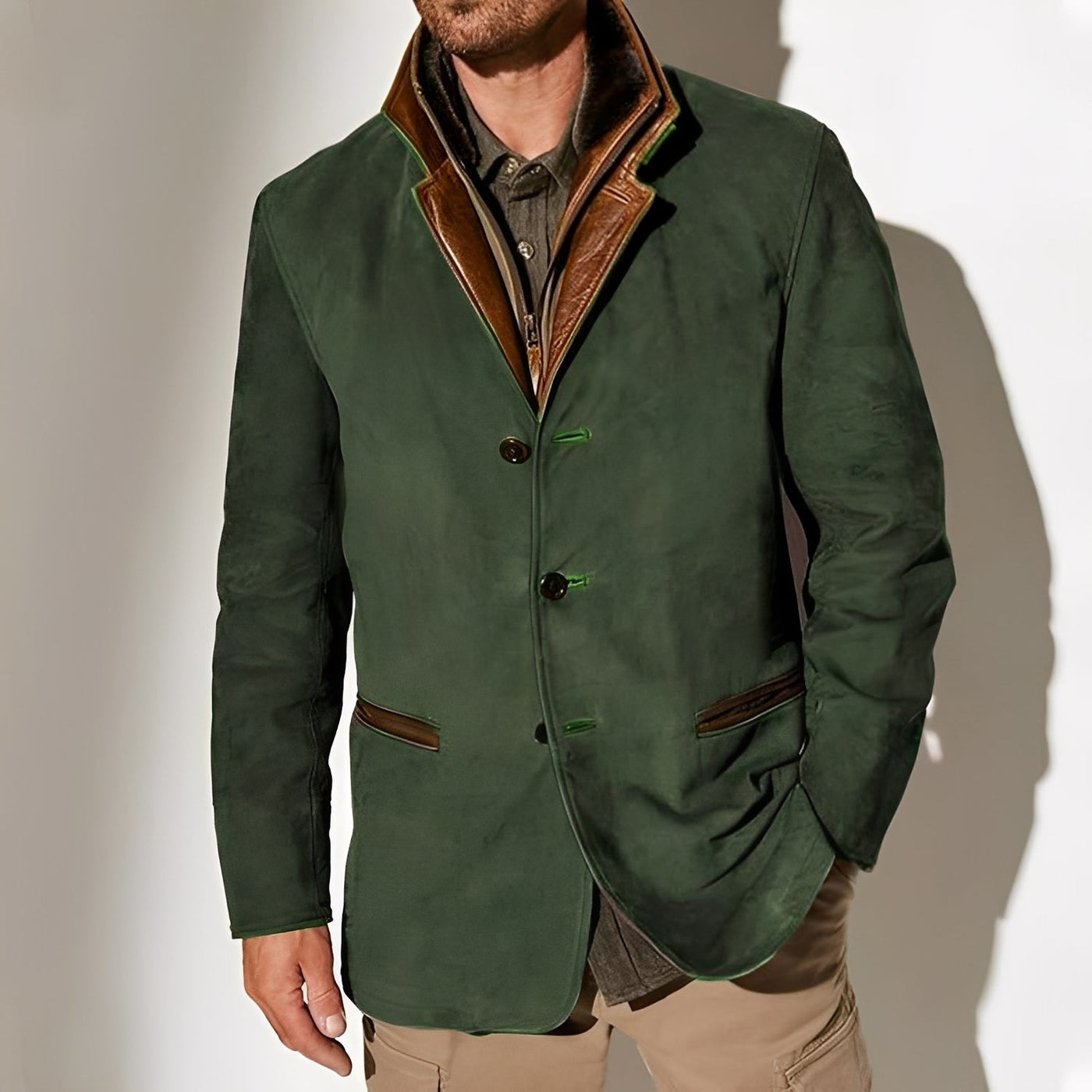 Durward - Chaqueta clásica con bolsillos para hombres