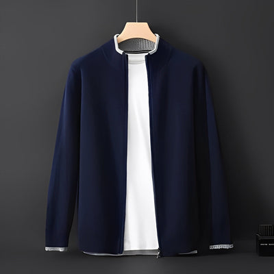 Eugene - Moderna chaqueta de cachemir con cremallera para hombres