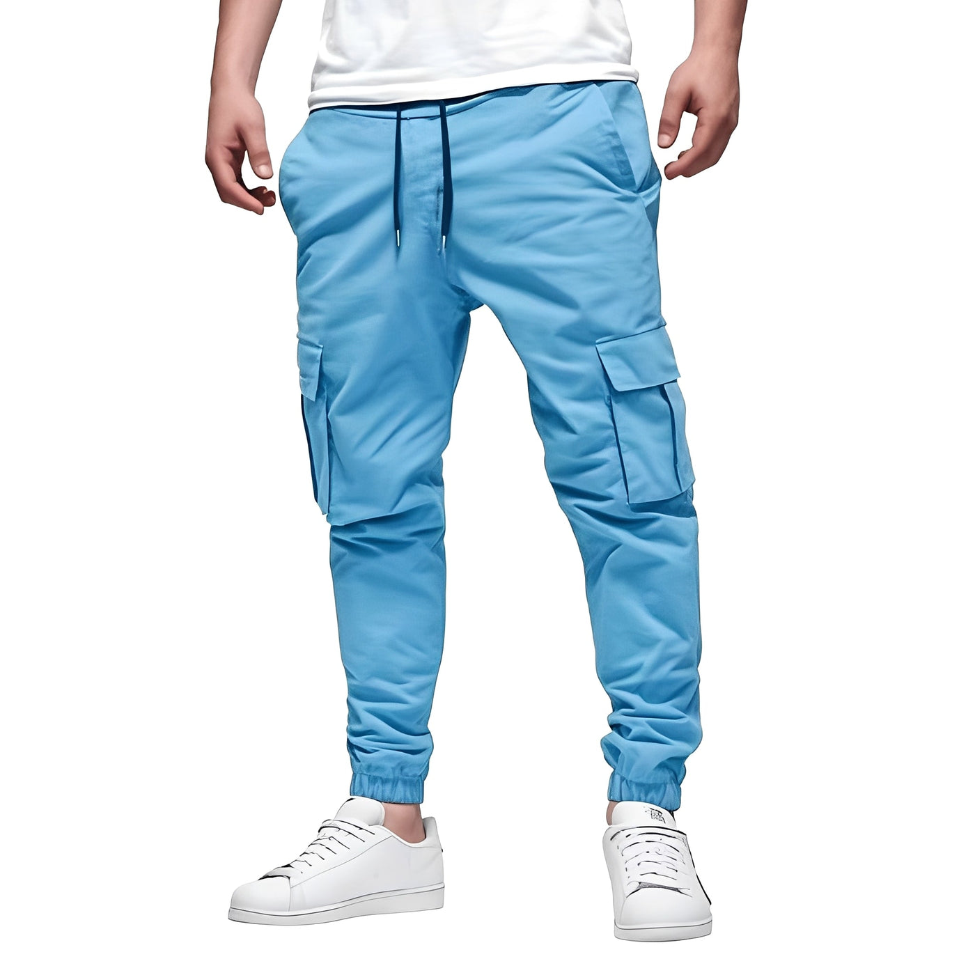 Tevin - Pantalón cargo elástico ajustado casual para hombres
