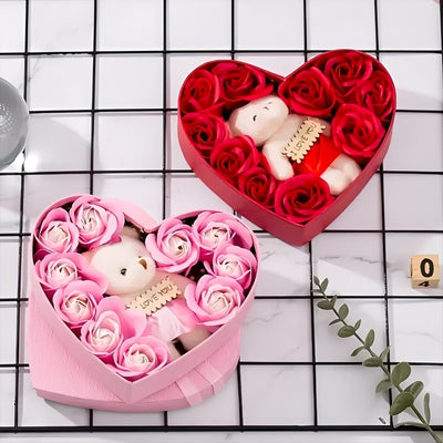 Heartley - Oso de Rosas Regalo en Forma de Corazón para San Valentín