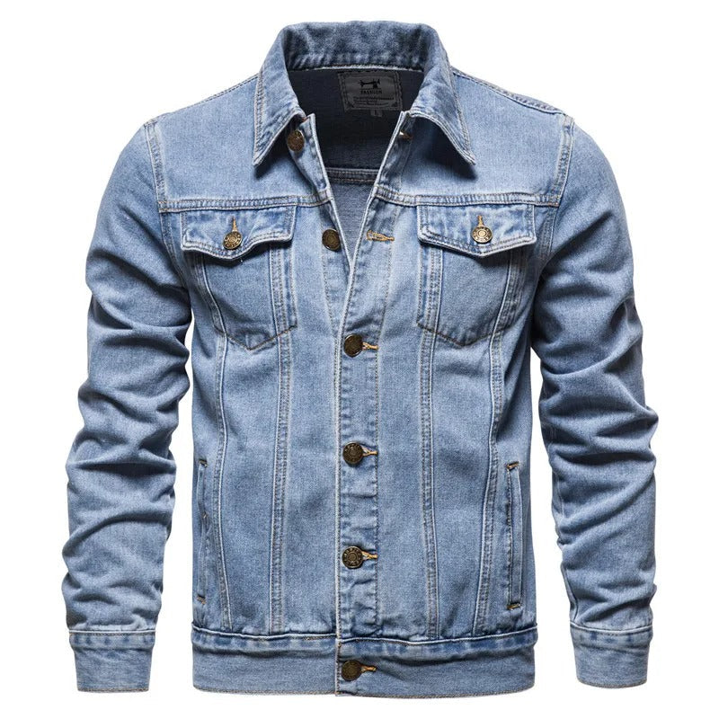 Winton - Clásica chaqueta trucker de denim para hombres