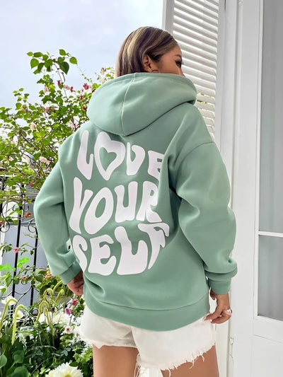 Gisselle - Elegante, holgado hoodie con estampado para mujeres