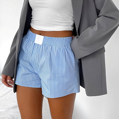 Naya – Shorts Mujer a Rayas con Cintura Elástica