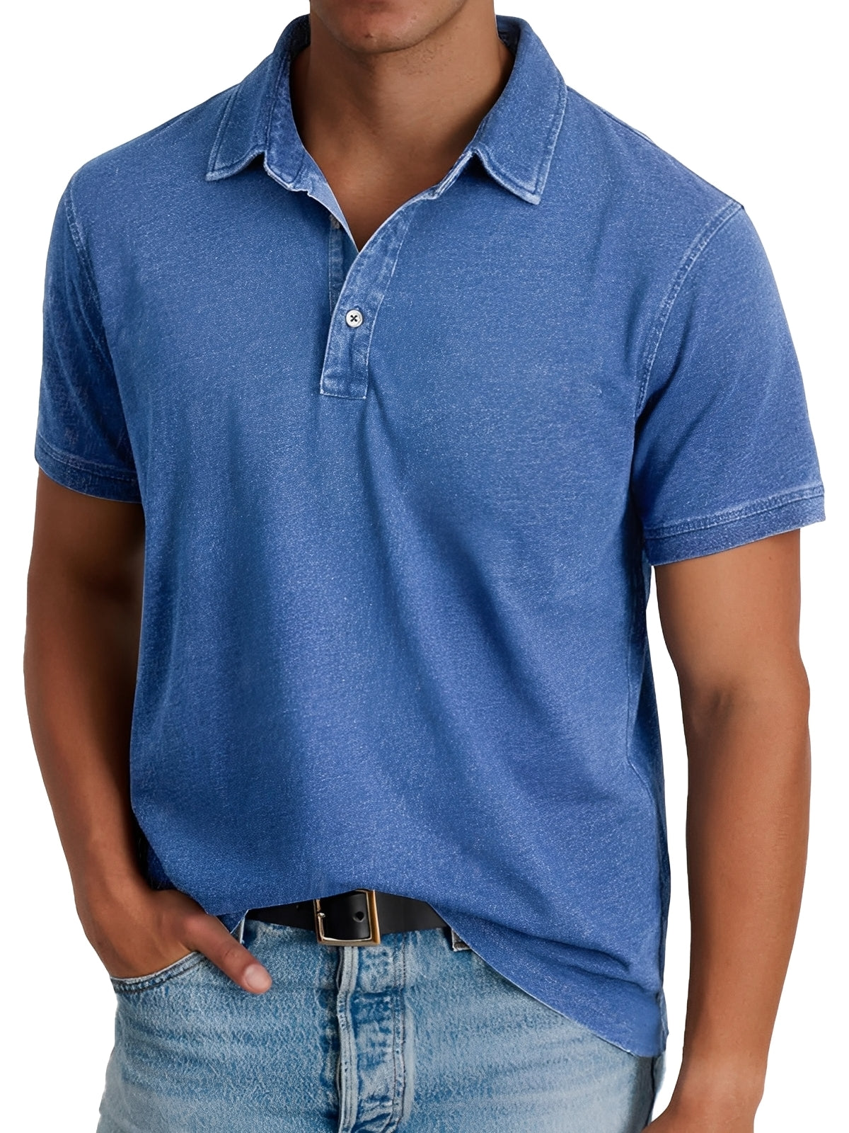 Darrell - Moderno, corte holgado polo para hombres