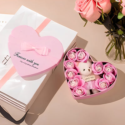 Heartley - Oso de Rosas Regalo en Forma de Corazón para San Valentín