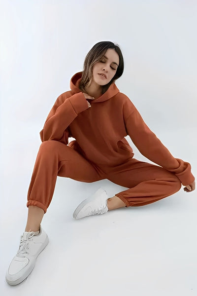Adelia – Conjunto de Hoodie Unicolor