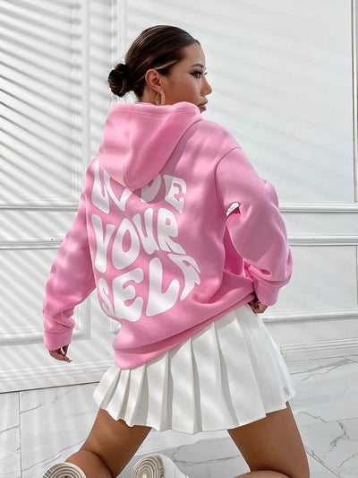 Gisselle - Elegante, holgado hoodie con estampado para mujeres