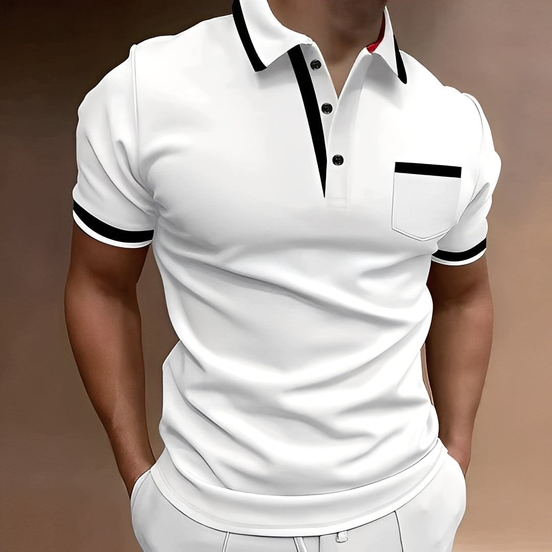 Callahan - Elegante camiseta polo con bolsillo para hombres