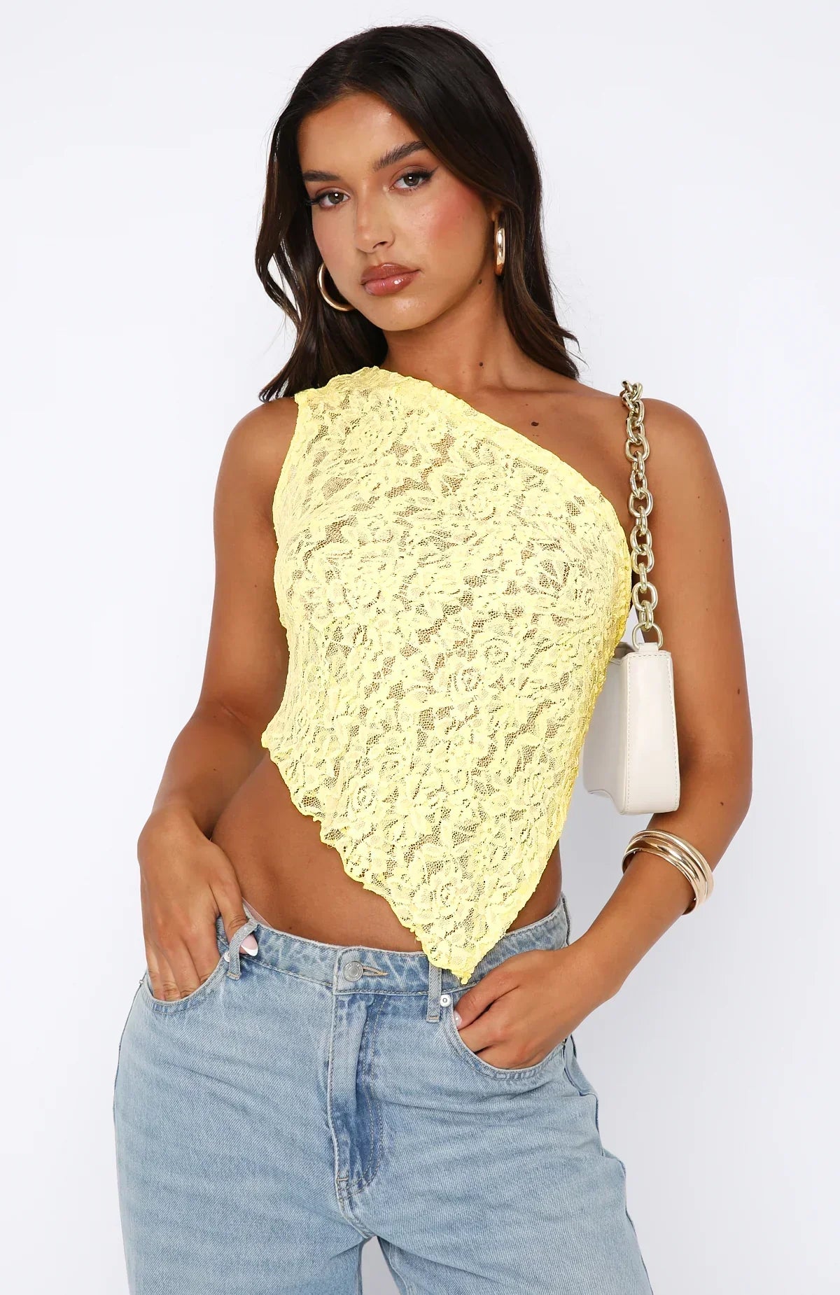 Luise - Top de encaje con detalles en la espalda