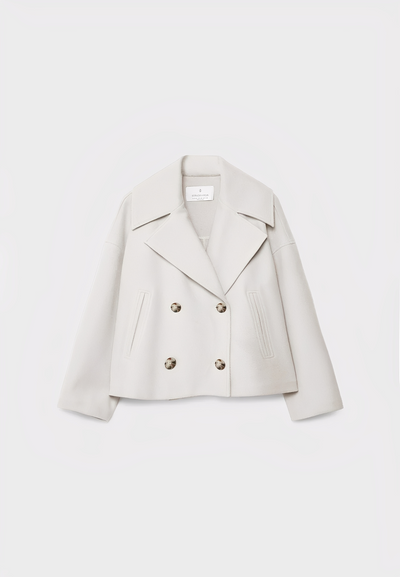 Claire – Corta Elegante Chaqueta de Doble Botonadura