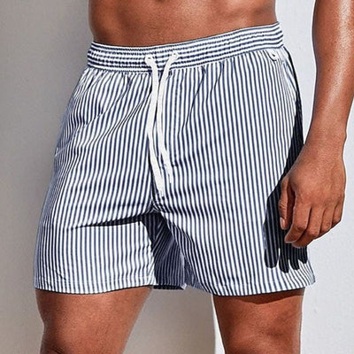Albi - Hombres Pantalones Cortos de Baño de Secado Rápido Pantalones Cortos de Tabla a Rayas