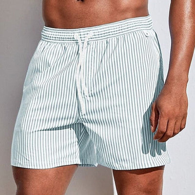 Albi - Hombres Pantalones Cortos de Baño de Secado Rápido Pantalones Cortos de Tabla a Rayas